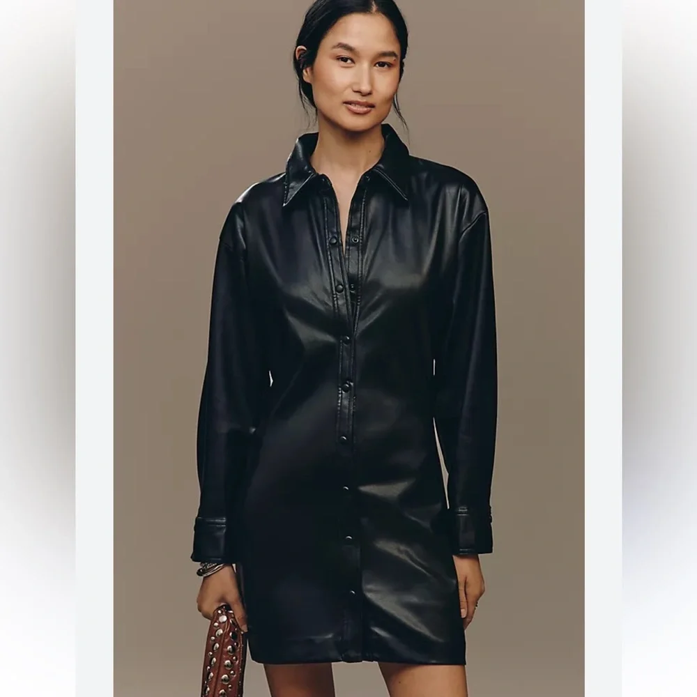 English Factory Faux Leather Dress - Picture 2 of 8